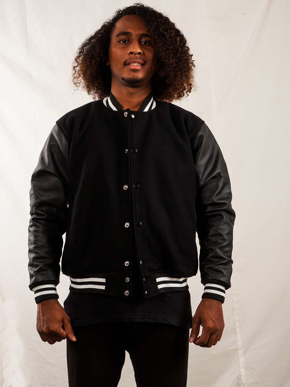 Genuine popular Leather Varsity Letterman Jacket