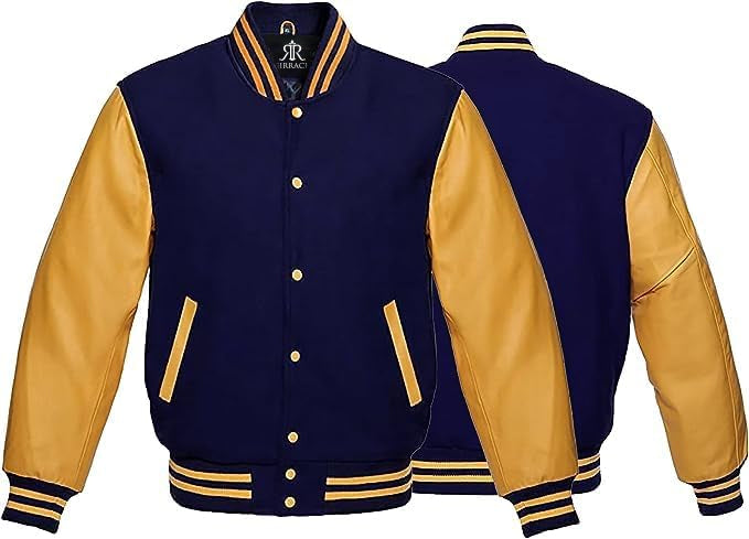 Custom Varsity Jacket with Embroidered Patches - Girrach Original Wool and Leather - girrach