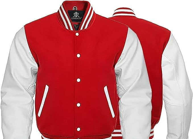 Custom Varsity Jacket with Embroidered Patches - Girrach Original Wool and Leather - girrach