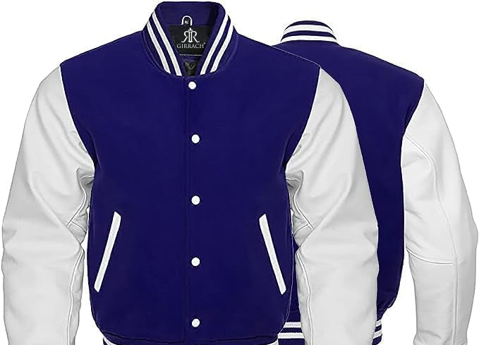 Custom Varsity Jacket with Embroidered Patches - Girrach Original Wool and Leather - girrach