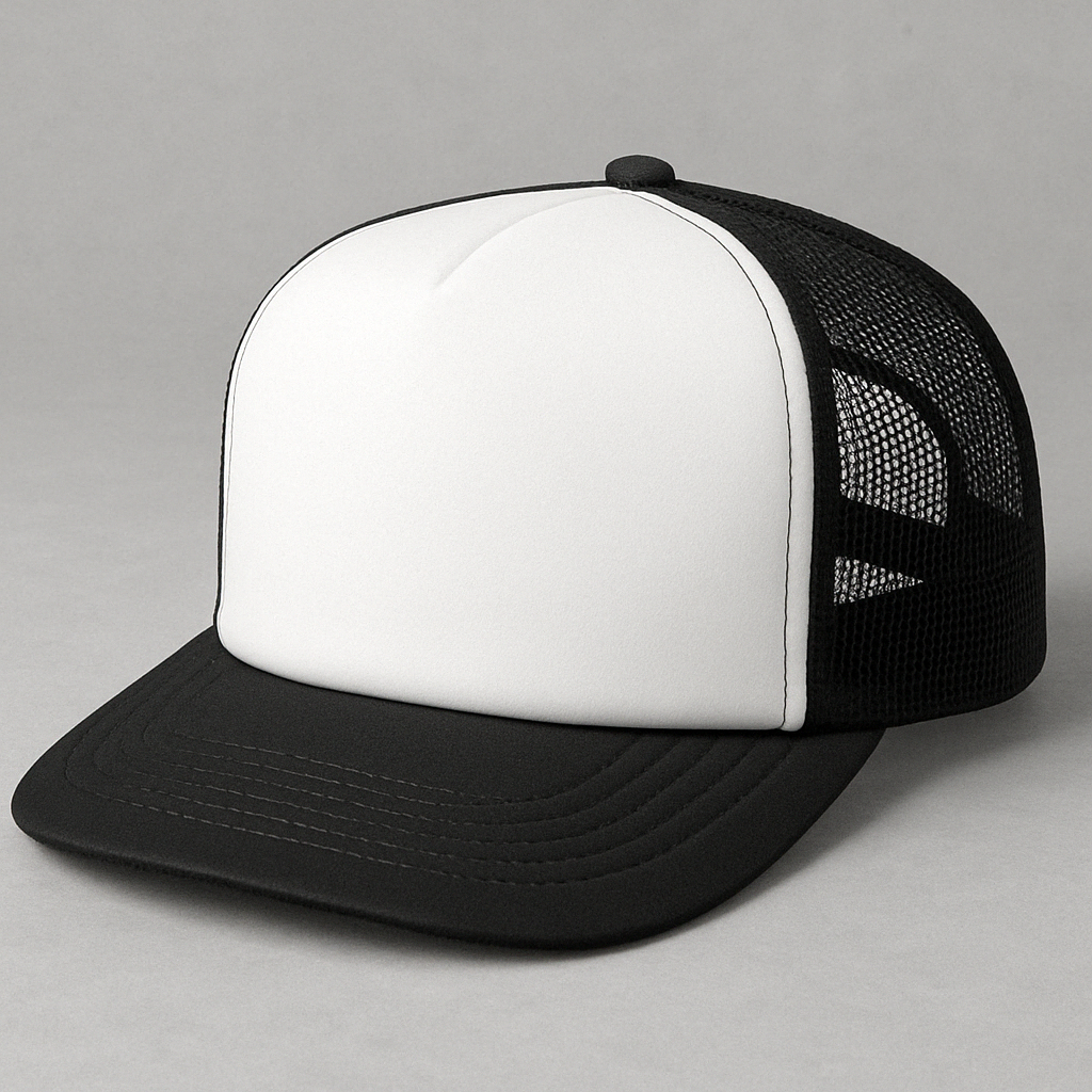 Custom 5 Panel Mid profile trucker hat - Foam Trucker - girrach