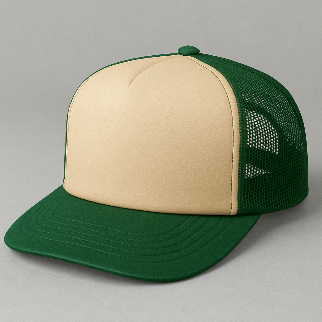 Custom 5 Panel Mid profile trucker hat - Foam Trucker - girrach