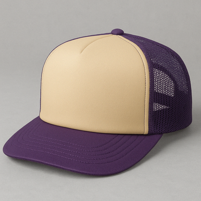 Custom 5 Panel Mid profile trucker hat - Foam Trucker - girrach