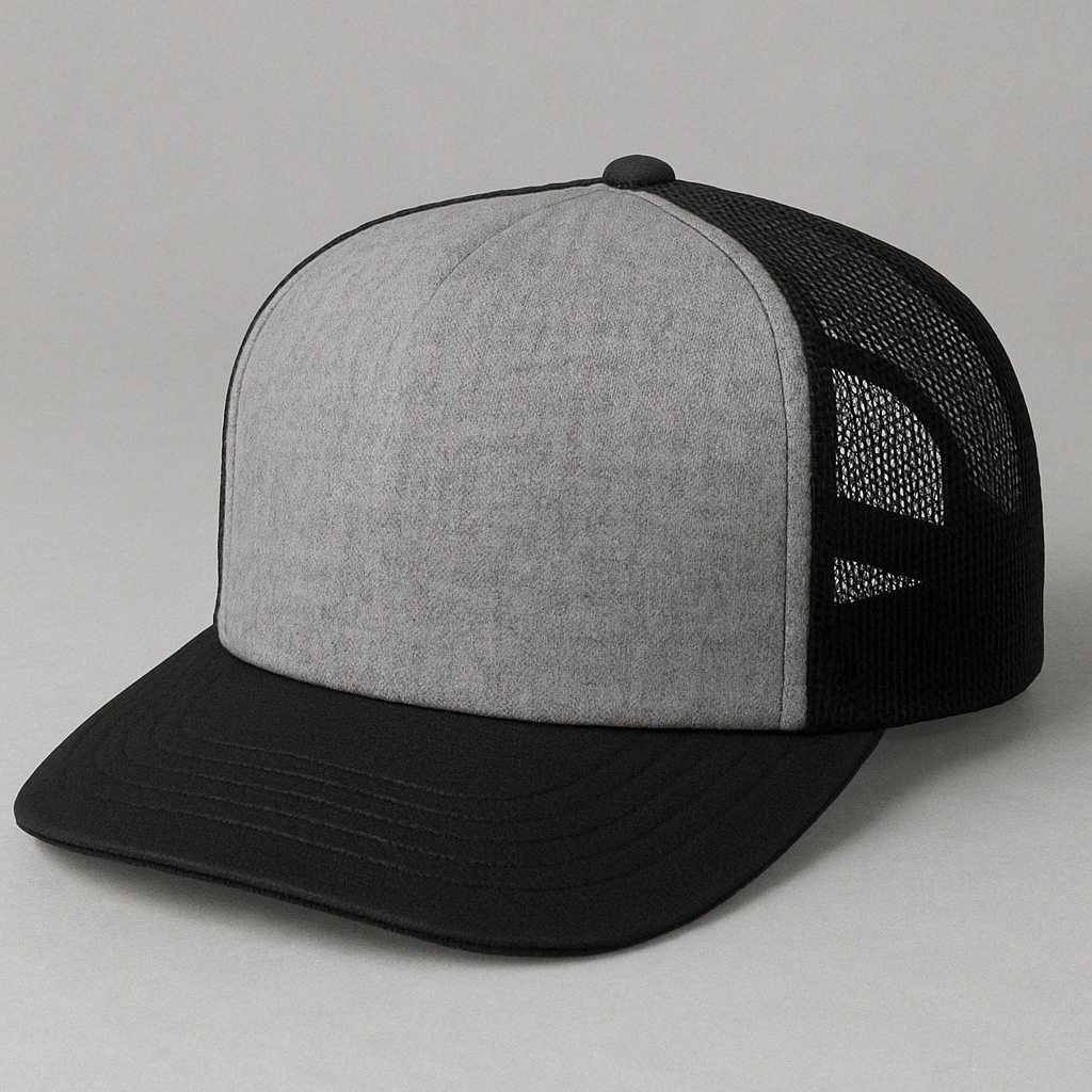 Custom 5 Panel Mid profile trucker hat - Foam Trucker - girrach