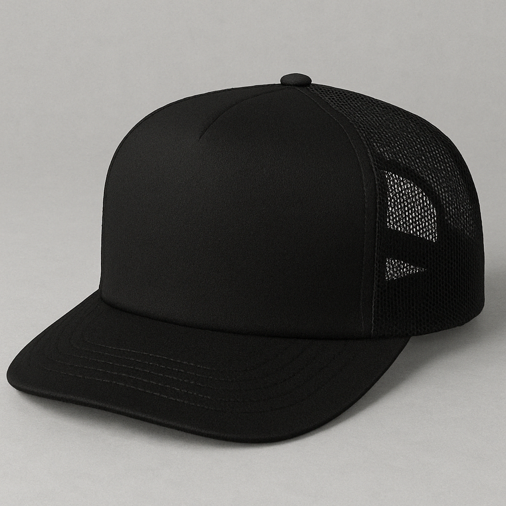 Custom 5 Panel Mid profile trucker hat - Foam Trucker - girrach