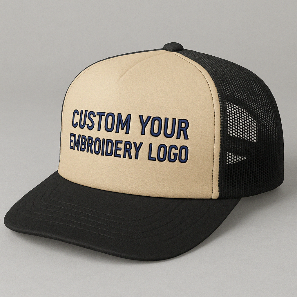 Custom 5 Panel Mid profile trucker hat - Foam Trucker - girrach