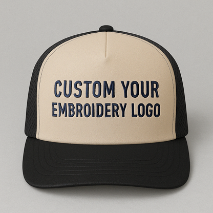 Custom 5 Panel Mid profile trucker hat - Foam Trucker - girrach