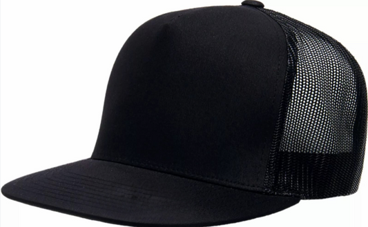 Custom 5 Panel Mid profile trucker hat - Straight Visor - girrach