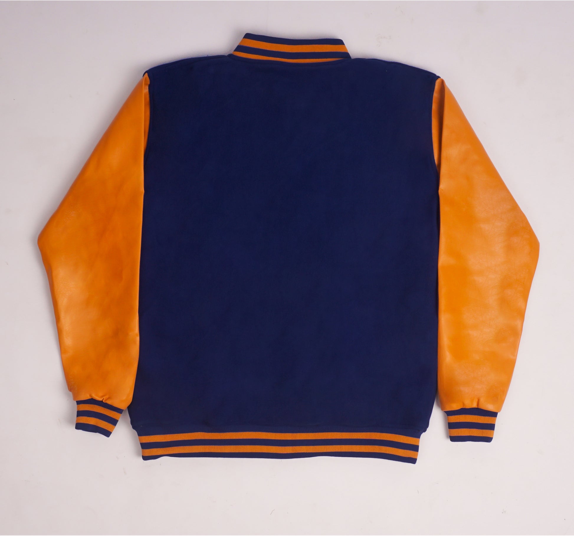 Custom Embroidered Varsity Jacket in Blue and Gold - girrach